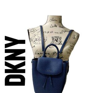 BLUE DKNY MINI BACKPACK CROSSBODY BAG